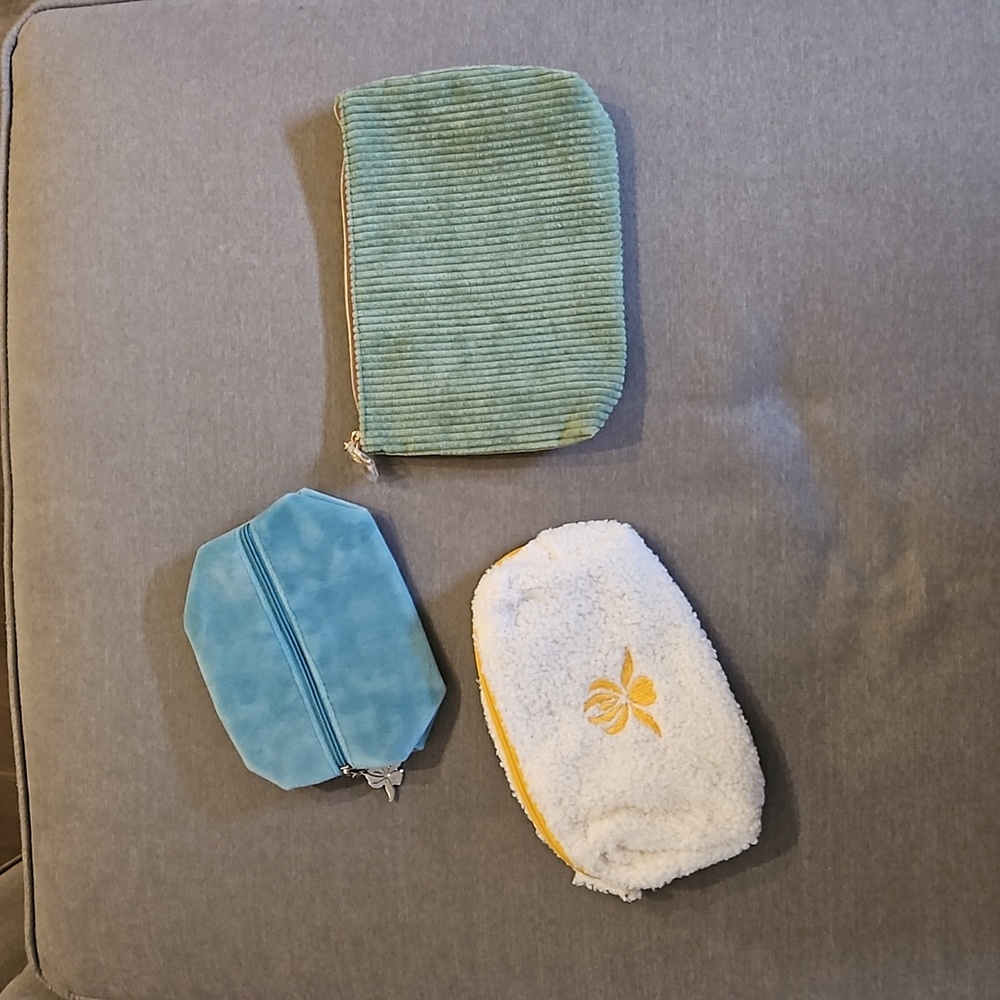 3 Sisley makeup bags - NWOT - beautiful, soft, fun
